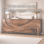 Wave Sideboard – Sculptural Solid Wood Storage Cabinet for Luxury Living Room