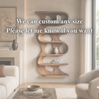 Vertical Bookcase – Sculptural Solid Wood Display Shelf