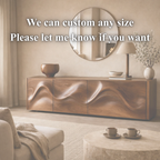 Wave Sideboard Media Console – Sculptural Solid Wood Storage Cabinet for Luxury Living Room
