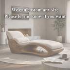 Chaise Lounge Daybed – Sculptural Solid Wood Chair for Luxury Living Room