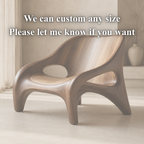 Sculptural Lounge Chair – Solid Wood Accent Chair for Modern Living Room
