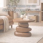 Stacked Side Table – Sculptural Solid Wood Table for Modern Living Room