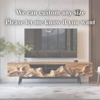 Live Edge TV Stand – Solid Wood Media Console for Living Room Decor