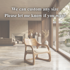 Sculptural Lounge Chair – Solid Wood Accent Chair with Cushioned Seat