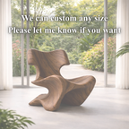 Organic Statement Chair – Sculptural Solid Wood Chair for Modern Living Room
