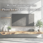 Live Edge Floating Stand – Solid Wood Wall-Mounted Console for Living Room Deco