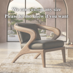 Sculptural Accent Chair – Solid Wood Lounge Chair with Cushioned Seat