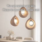 Sculptural Pendant Light – Handmade Wooden Hanging Lamp for Modern Decor