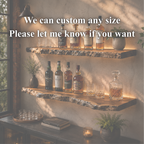 Live Edge Bar Shelves – Solid Wood Floating Shelves for Home Bar