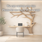Tree Wall Shelf Desk – Wooden Workspace Wall Organizer