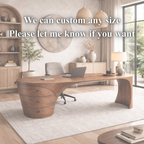 Sculptural Desk – Handmade Solid Wood Desk for Executive Office