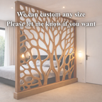 Tree Pattern Room Divider – Solid Wood Modern Panel for Living Room Decor
