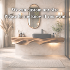 Floating Bathroom Vanity – Solid Wood Double Sink Vanity for Modern Bathroom Decor