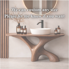 Tree Trunk Bathroom Vanity – Solid Wood Vanity with Countertop for Bathroom Decor