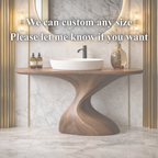 Tree Trunk Bathroom Vanity – Solid Wood Countertop Vanity for Bathroom Decor