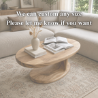 Sculptural Coffee Table – Solid Wood Modern Table for Living Room Decor