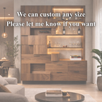 Wall Cabinet – Solid Wood Storage Cabinet with Open Shelves