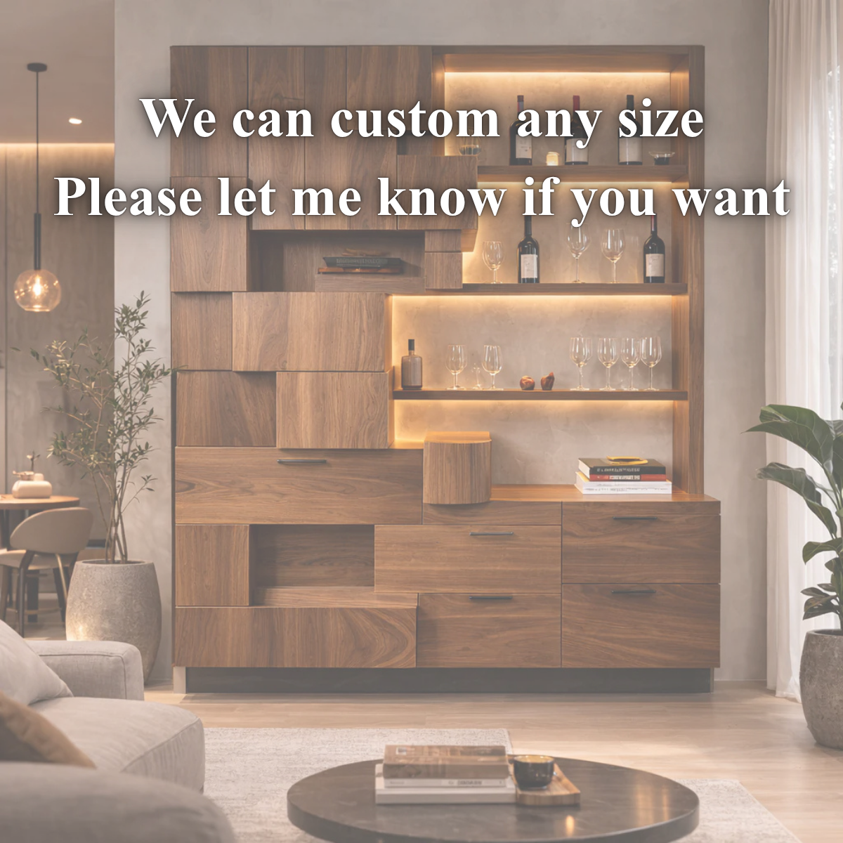 Wall Cabinet – Solid Wood Storage Cabinet with Open Shelves