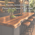Live Edge Kitchen Countertop – Solid Wood Island Top for Modern Kitchen