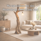 Sculptural Standing Lamp – Solid Wood Floor Light for Living Room Decor