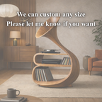 Gramophone Turntable Stand – Solid Wood LP Storage Cabinet