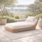 Wooden Chaise Lounge – Modern Lounge Chair with Cushion for Indoor and Outdoor Use