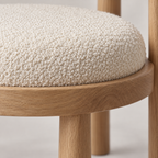 Donut Back Bouclé Dining Chair
