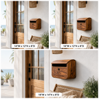 Wood Mailbox – Solid Wood Wall Mounted Mailbox for Outdoor Entryway Decor