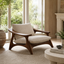 Curved Frame Wood Lounge Chair