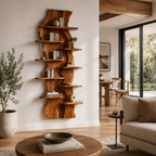 Live Edge Sculptural Wall Bookshelf