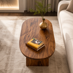 Triangle Coffee Table – Sculptural Solid Wood Table for Living Room