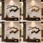 Branch Wood Wall Shelf – Solid Wood Floating Display Shelf with Natural Tree Form