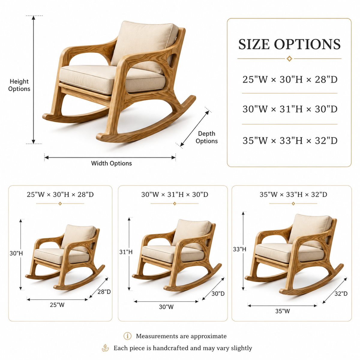 Outdoor Rocking Chair – Solid Wood Lounge Chair