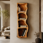Organic Wall Shelf – Solid Wood Display Shelf for Home Decor