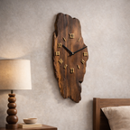 Live Edge Wall Clock – Solid Wood Rustic Clock for Modern Farmhouse Decor