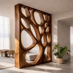 Decorative Room Divider – Solid Wood Modern Panel for Living Room Decor