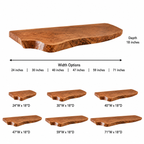 Live Edge Wood Kitchen Island Top – Solid Wood Countertop Extension for Kitchen Decor