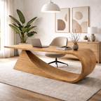 Sculptural Coffee Table – Handmade Solid Wood Table for Modern Living Room