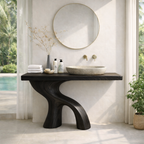 Tree Trunk Bathroom Vanity – Solid Wood Floating Vanity for Modern Bathroom Decor