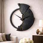Artisan Solid Wood Wall Clock – Sculptural Modern Timepiece