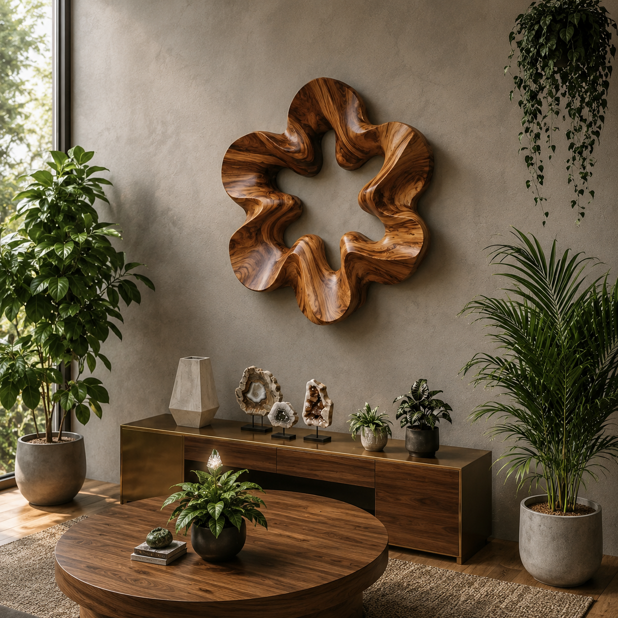 Organic Flow Wood Wall Sculpture