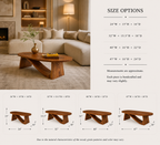Triangle Coffee Table – Sculptural Solid Wood Table for Living Room
