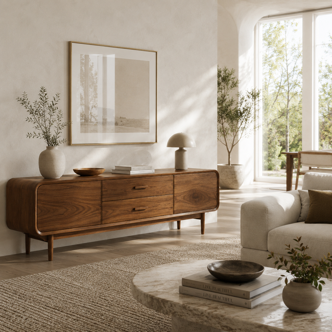 Sideboard Cabinet – Solid Wood Storage Cabinet for Living Room Main Image