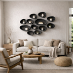Organic Cluster Wooden Wall Art – Sculptural Modern Wall Décor