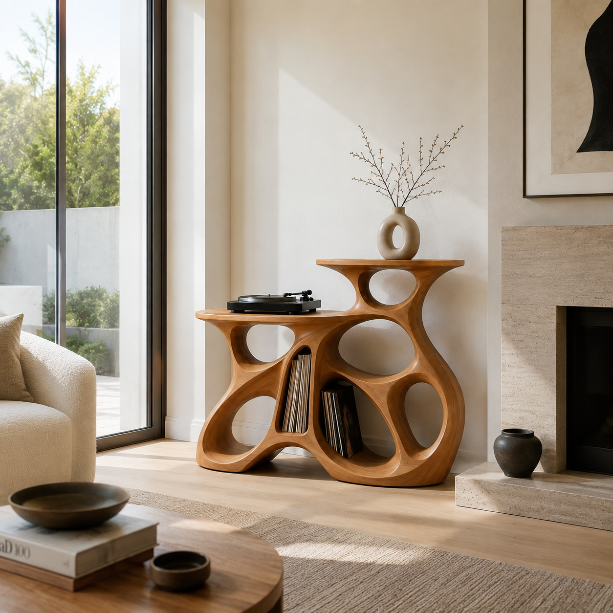 Organic Cutout Vinyl Record Console