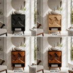 Carved Wood Bathroom Vanity – Solid Wood Sink Cabinet for Bathroom Decor