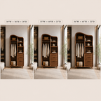 Open Wood Wardrobe – Solid Wood Clothing Storage Cabinet for Bedroom Decor
