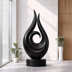 Wooden Outdoor Sculpture – Modern Natural Art Decor
