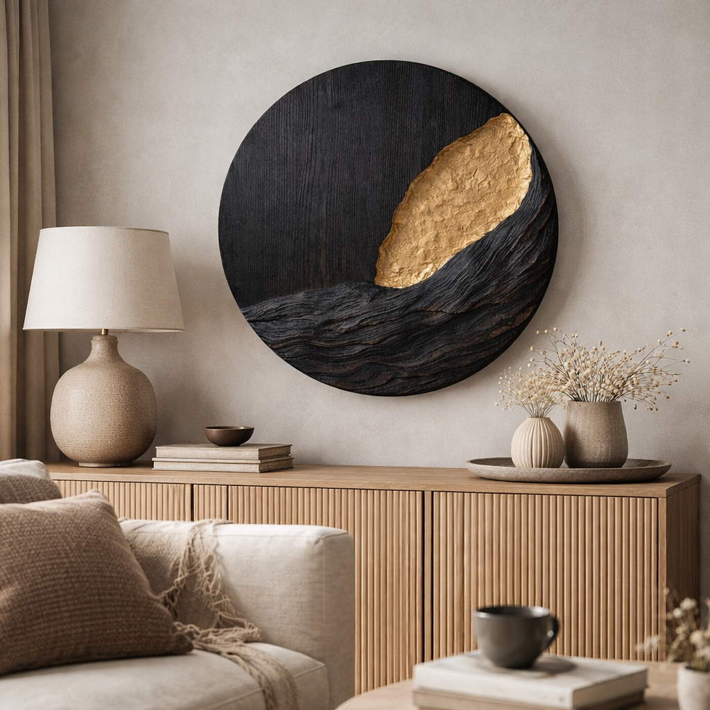 Sculptural Wall Art – Handmade Wooden Wall Decor for Modern Home