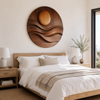 Sun Over Waves Wood Wall Art